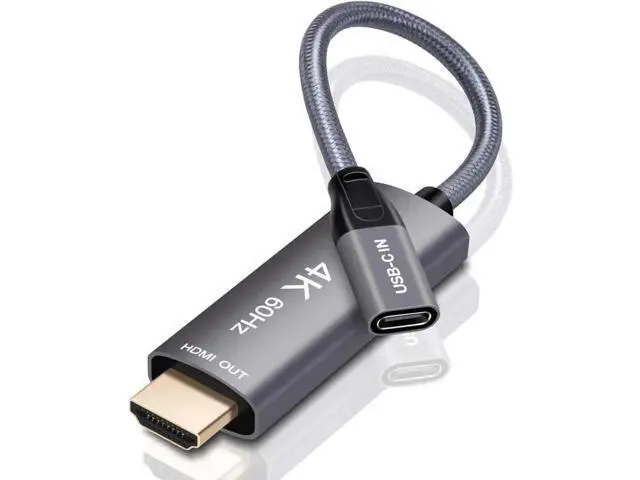 Alt view image 8 of 14 - USB-C Female to HDMI Male Cable Adapter,USB Type C 3.1 Input to HDMI Ouput Converter,4K 60Hz USBC Thunderbolt 3 Adapter for New MacBook Pro,Mac Air,Chromebook Pixel and More