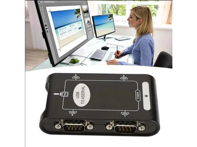 Alt view image 12 of 14 - USB to Serial Adapter, Com Reserved Function, 4 RS232 Ports, Compact Design Compact Design, USB to RS232 Adapter, Windows Compatible Suitable for Notebook Computers