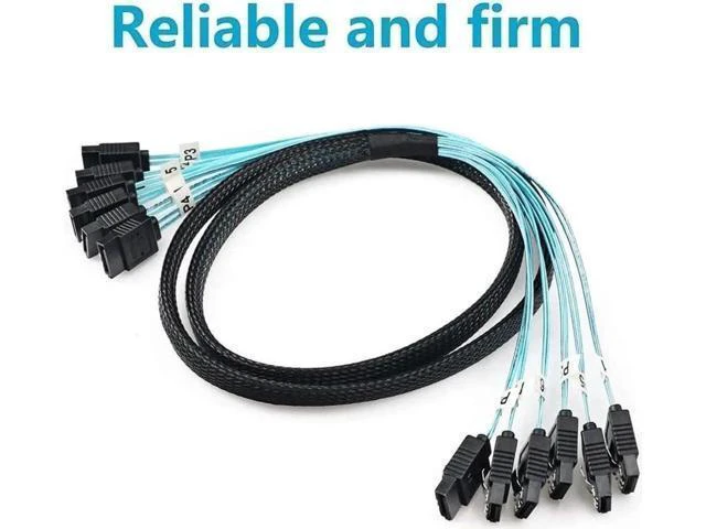 Alt view image 8 of 14 - Aomoproing High Speed 6Gbps 6pcs/Set Sata Cable SAS Cable for Server 0.5m