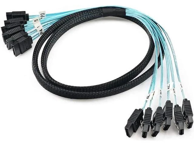 Alt view image 11 of 14 - Aomoproing High Speed 6Gbps 6pcs/Set Sata Cable SAS Cable for Server 0.5m
