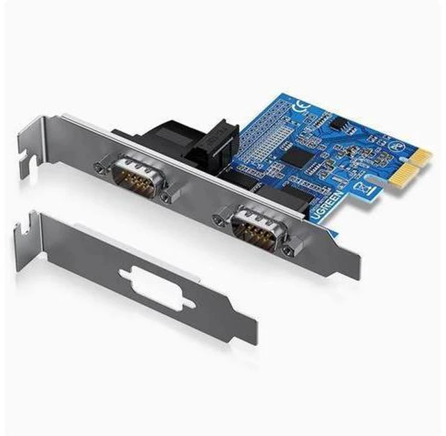 Alt view image 7 of 12 - UGREEN PCIE-E to RS-232 serial port expansion card COM port desktop computer host adapter card 9-pin DB9 industrial control