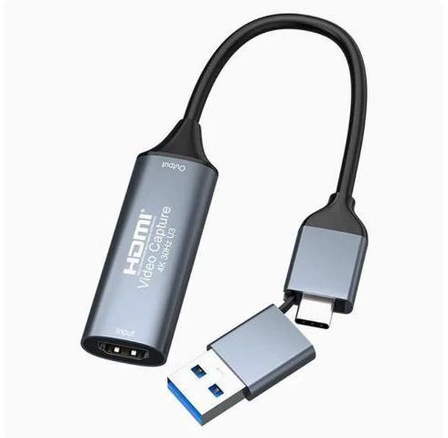 Alt view image 4 of 6 - Video capture card 4K switch laptop HD HDMI to USB 3.0 live broadcast capture