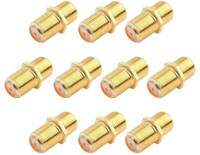 Alt view image 6 of 10 - Aomoproing Coaxial Cable Connector F-Type RG6 Cable Extension Adapter (Pack of 10)