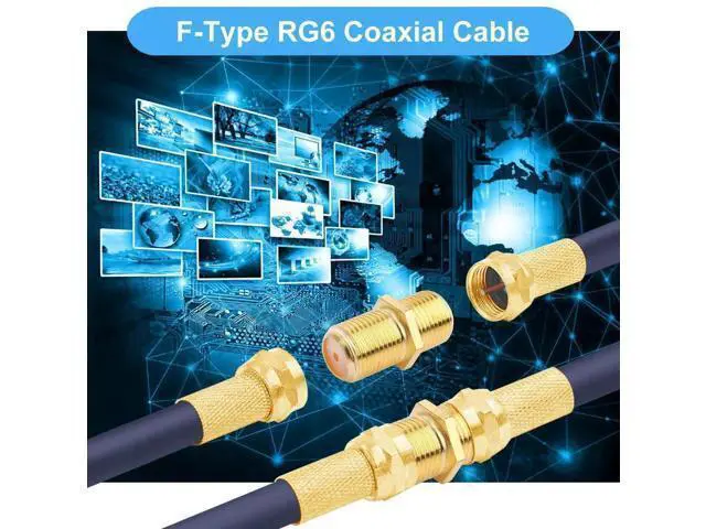 Alt view image 12 of 12 - Aomoproing Coaxial Cable Connector F-Type RG6 Cable Extension Adapter (Pack of 20)