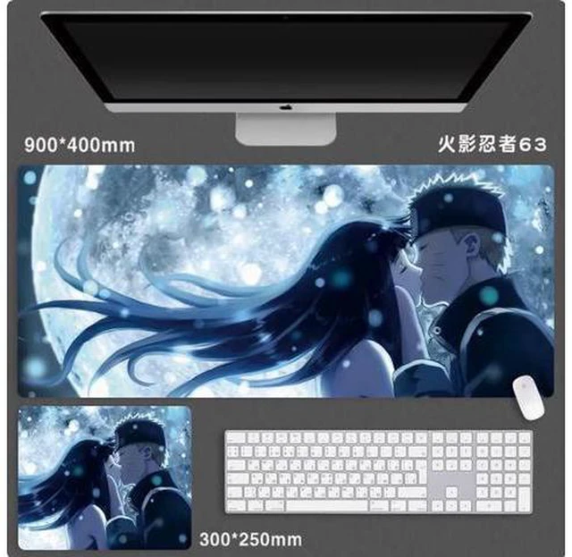 Alt view image 4 of 6 - Anime NARUTO mouse pad Extended Gaming Mouse Pad with Stitched Edges, Large Mouse pad with Non-Slip Rubber Base for Work & Gaming, Office & Home