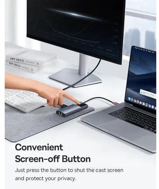 Alt view image 14 of 14 - Baseus USB C Hub, 10Gbps USB C Docking Station with 3 USB A/C Data Ports, 4K@60Hz HDMI, Gigabit Ethernet, 100W PD, 6 in 1 USB C Dock Compatible for iPhone 15//HP/Mac/iPad/Microsoft/Steam Deck