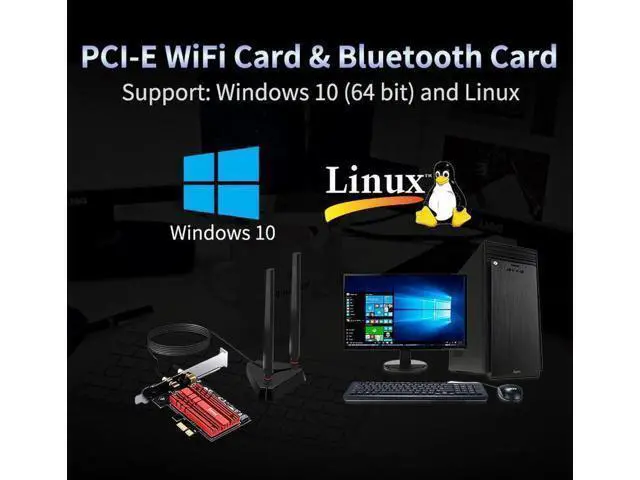 Alt view image 8 of 8 - Wi-Fi 6E Intel AX210 Dual Band PCIe Wireless Wifi Network Adapter 2.4G/5G/6Ghz 2400M Wi-Fi Card Bluetooth 5.2 PCI Express Wlan