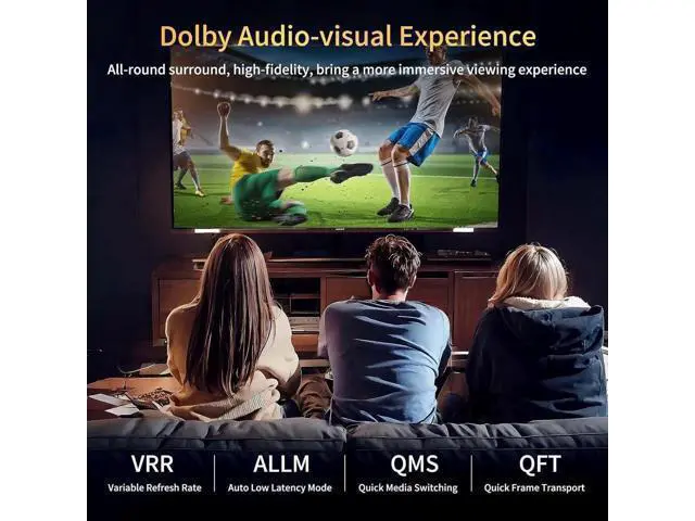 Alt view image 7 of 8 - 8K HDMI Cable 2.1, 7M/25FT Ultra High Speed HDMI Cable Braided Cord, HDMI Cables 48Gbps (8K@60Hz 7680x4320, 4K@120Hz) Supports Dynamic HDR 10 eARC 3D, Dolby Atmos Compatible with Roku TV/PS5/HD