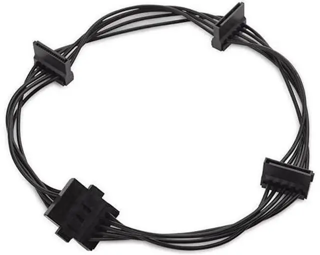 Alt view image 10 of 10 - Aomoproing 2Pack 15 Pin SATA to 4 SATA Power Splitter 18 Inches