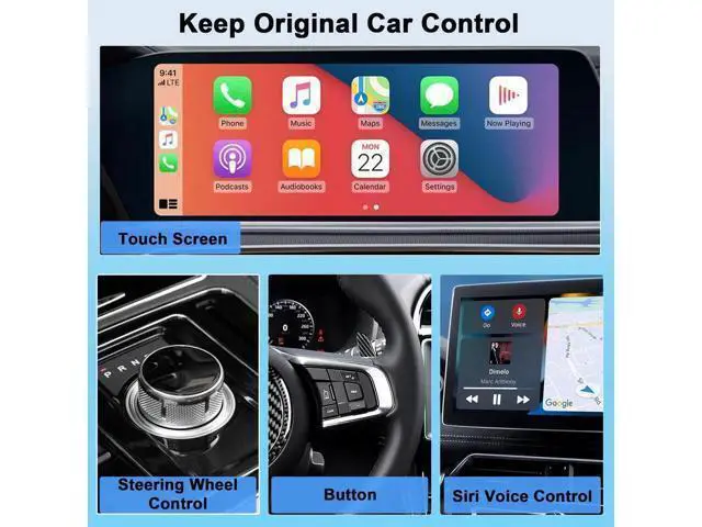 Alt view image 9 of 14 - Aomoproing Android Auto & CarPlay Wireless Adapter - 2 in 1 Wireless for iPhone & Android, Plug & Play for Factory Wired Cars - Supports iOS 10+