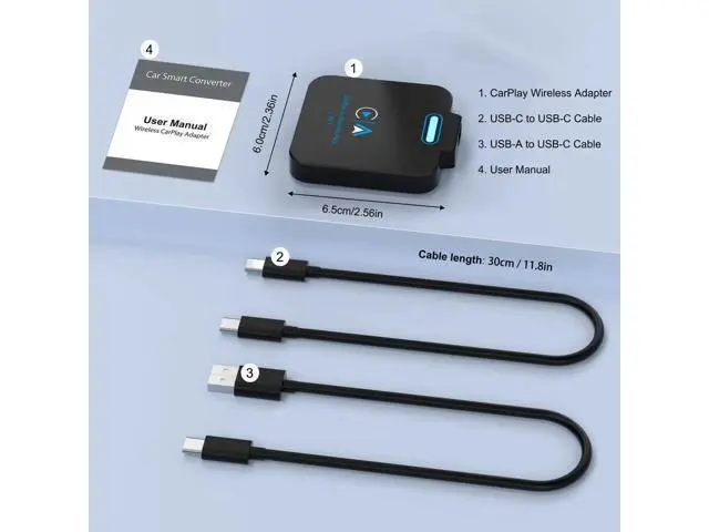 Alt view image 12 of 14 - Aomoproing Android Auto & CarPlay Wireless Adapter - 2 in 1 Wireless for iPhone & Android, Plug & Play for Factory Wired Cars - Supports iOS 10+