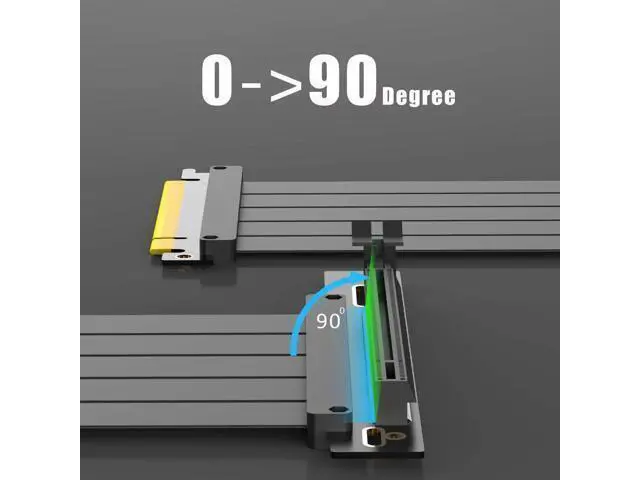 Alt view image 14 of 14 - Aomoproing 250mm PCIe 4.0 X16 Riser Cable for PCIe 4.0/3.0 GPUs, Such as GeForce RTX 40/30 Series and AMD Radeon RX7000/RX6000 Series, etc