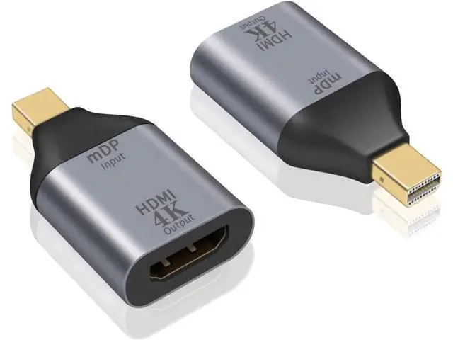 Alt view image 8 of 14 - Aomoproing Mini DisplayPort to HDMI Adapter 4K Mini DP to HDMI Adapter Male to Female Mini Display Port to HDMI Converter Gold Plated Adapter for MacBook Microsoft Surface Pro 2pack