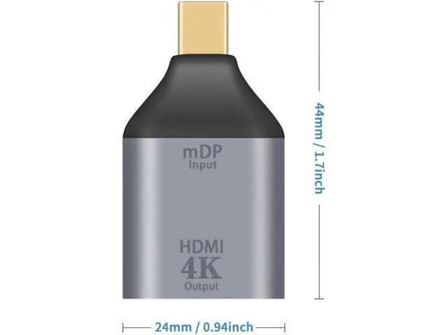 Alt view image 14 of 14 - Aomoproing Mini DisplayPort to HDMI Adapter 4K Mini DP to HDMI Adapter Male to Female Mini Display Port to HDMI Converter Gold Plated Adapter for MacBook Microsoft Surface Pro 2pack