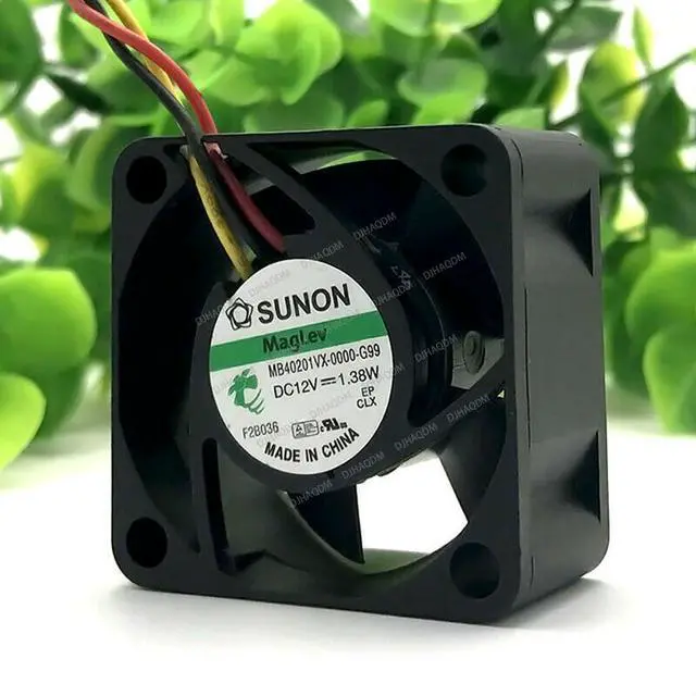 Alt view image 5 of 8 - Compatible for SUNON MB40201VX-0000-G99 12V 1.38W 40x40x20mm 4020 3-Wire Cooling Fan