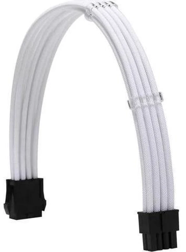 Alt view image 11 of 12 - AOMOPROING Sleeve Extension Power Supply Cable Kit 18AWG ATX 24P+ EPS 8-P+PCI-E8-P with Combs for PSU to Motherboard/GPU (White)