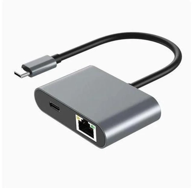 Alt view image 4 of 6 - Type-c Gigabit network card with PD fast charging dock mobile tablet wired Ethernet USB interface expansion