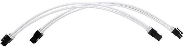 Alt view image 8 of 12 - AOMOPROING Sleeve Extension Power Supply Cable Kit 18AWG ATX 24P+ EPS 8-P+PCI-E8-P with Combs for PSU to Motherboard/GPU (White)
