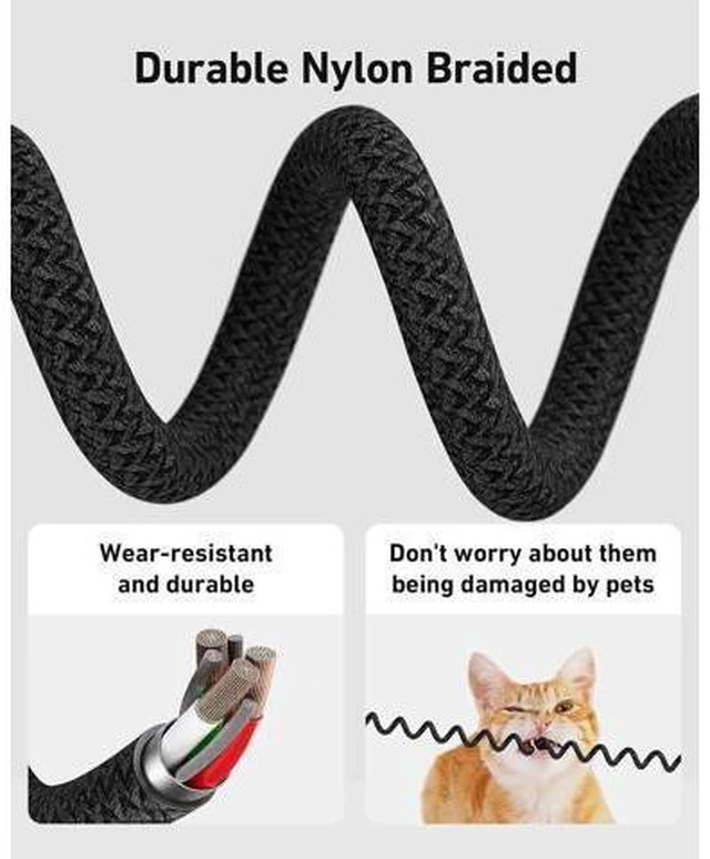 Alt view image 7 of 12 - USB C Cable Nylon Braided Coiled 3FT USB A to Type C Charger Cord for Car 66W Fast Charging Cable Compatible with Samsung Galaxy S20 S10 S9 S8 Plus, Note 10 9 8 and Other USB C Devices - 2Pack