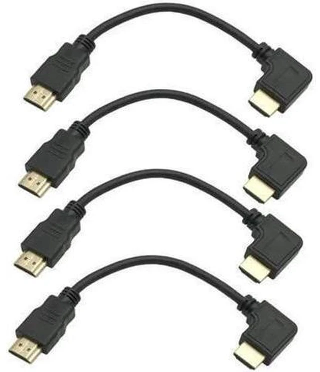 Alt view image 5 of 8 - AOMOPROING 4Pack 8Inch 8K Ultra HD High Speed 48Gpbs HDMI Cable Short 90 Degree 8K HDMI Cable 2.1 Right Angle HDMI Male to Male 8K@60hz 4K@120hz 2K@144hz eARC HDR (8inch 8K Right Angled)