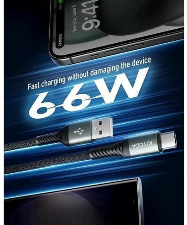 Alt view image 11 of 12 - USB C Cable Nylon Braided Coiled 3FT USB A to Type C Charger Cord for Car 66W Fast Charging Cable Compatible with Samsung Galaxy S20 S10 S9 S8 Plus, Note 10 9 8 and Other USB C Devices - 2Pack