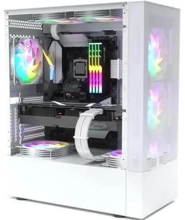 Alt view image 10 of 10 - White PSU Extension Cable Kit,Custom Sleeved Power Supply Cable Mod for PC Build 18AWG 24Pin ATX /8 (4+4) Pin EPS CPU Cable /8 (6+2) Pin PCI-E GPU PSU Cables 6PCS with Cable Comes