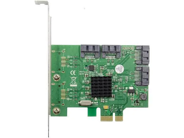 Alt view image 7 of 12 - PCI-E to 4 Ports SATA III 3.0 6G Controller Card Marvell 88SE9215 non raid pcie 2.0 x1 expansion card Low profile bracket