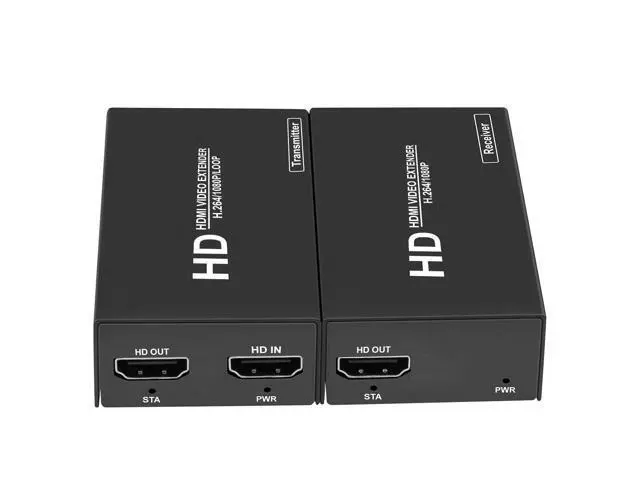 Alt view image 8 of 14 - Hdmi Over ethernet Extender Over cat5e/ Cat6/7 Upto 500 ft/150 m with Hdmi Local Loop Out, No Delay 1080p@60Hz Video hdmi Extender for TV