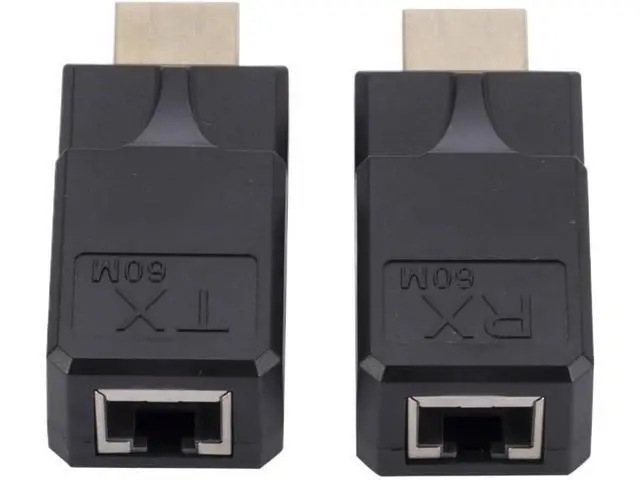 Alt view image 4 of 6 - 60M 1080P HDMI-Compatible Extender with USB Power Cable RJ45 to HDMI-Compatible Adapter No Loss Plug and Cat5e Cat6