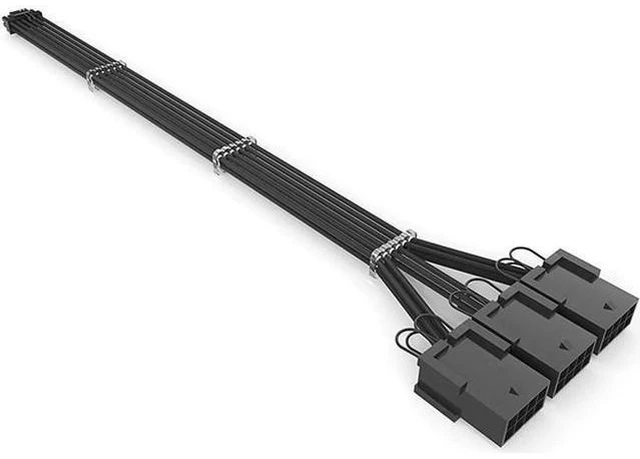 Alt view image 5 of 8 - Aomoproing 12+4pin transfer 3×8PIN ATX Extension Cable 3.0 Mixed Next-gen PCI-E 5.0 Extension Kit Black