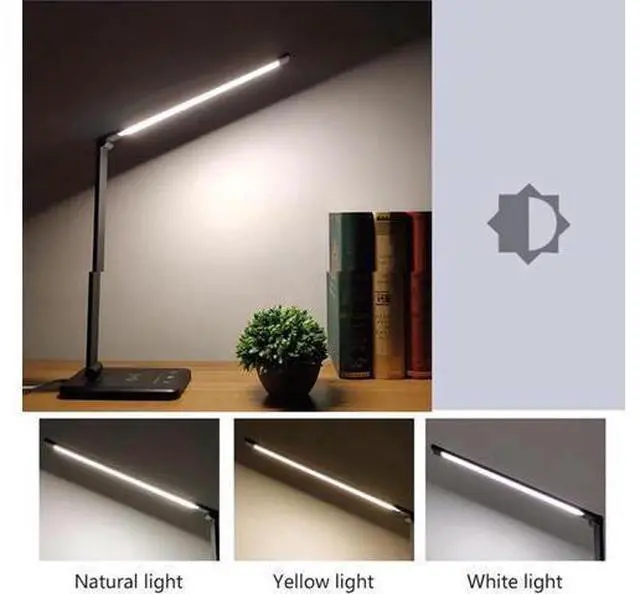 Alt view image 10 of 14 - 52PCS LED Desk Lamp 5 Color x5 Dimable Level Touch USB Chargeable Reading Eye-protect with timer Table lamp Night Light