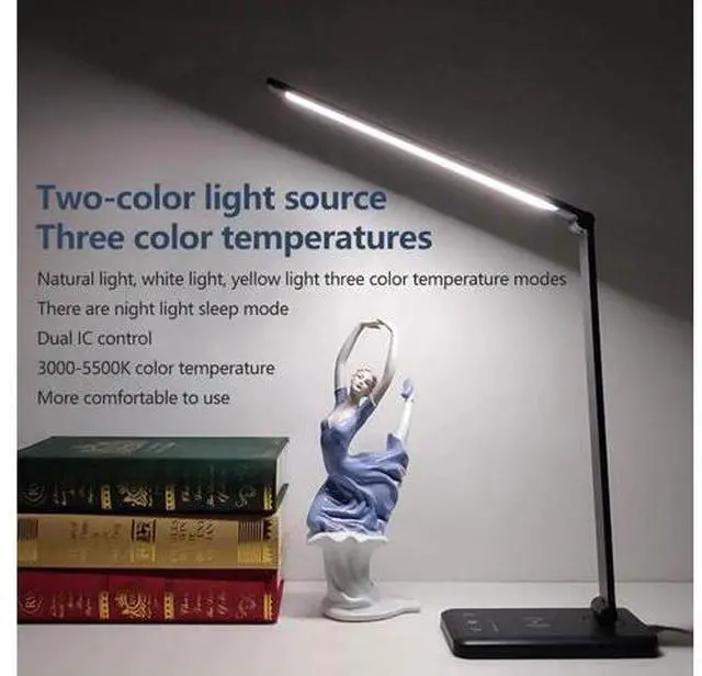 Alt view image 13 of 14 - 52PCS LED Desk Lamp 5 Color x5 Dimable Level Touch USB Chargeable Reading Eye-protect with timer Table lamp Night Light