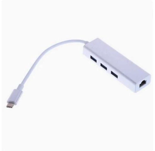 Alt view image 8 of 8 - Type-C to RJ45 external Gigabit network card + 3.0 HUB computer converter dock
