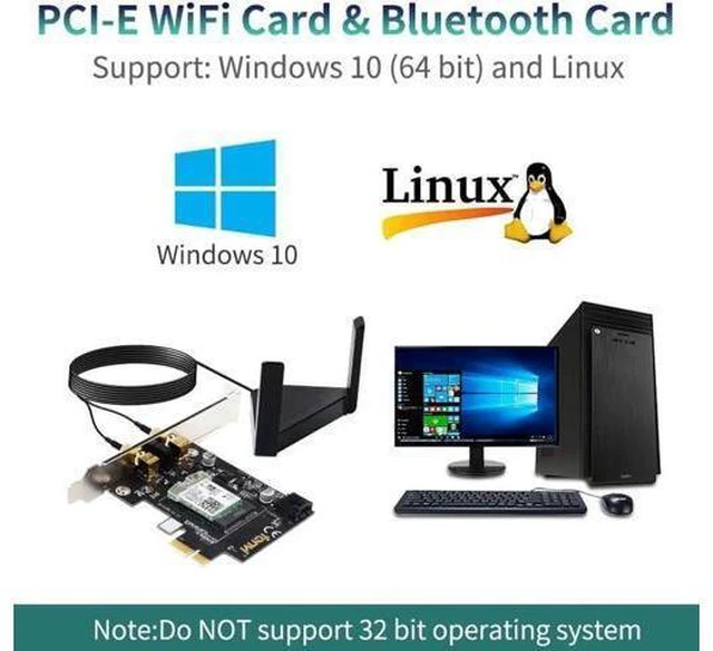 Alt view image 11 of 14 - Dual Band 3000Mbps Wifi 6 PCIe Wireless Adapter Intel AX200 Bluetooth 5.0 Card 2.4G/5Ghz 802.11ac/ax For Desktop PC Network