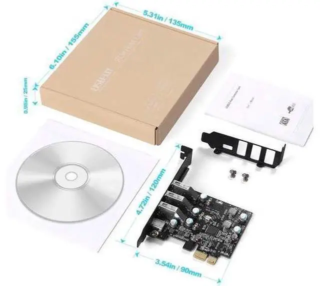 Alt view image 12 of 14 - Aomoproing PCIe USB Card 4-Ports(1x USB-C - 3X USB-A) USB 3.0 Expansion Card PC Internal USB hub for Windows 10/8/7 and MacPro 4.1/5.1 with Low Profile Bracket