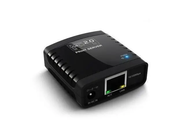 Alt view image 4 of 6 - USB 2.0 LRP Print Server Share a LAN Networking USB Printer Ethernet Hub Adapter