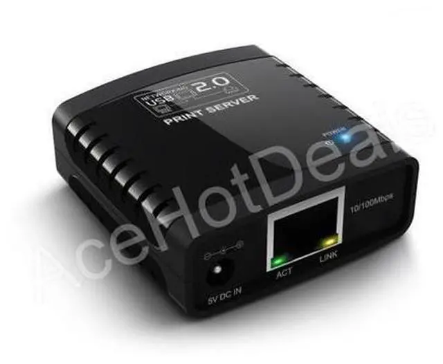 Alt view image 5 of 6 - USB 2.0 LRP Print Server Share a LAN Networking USB Printer Ethernet Hub Adapter