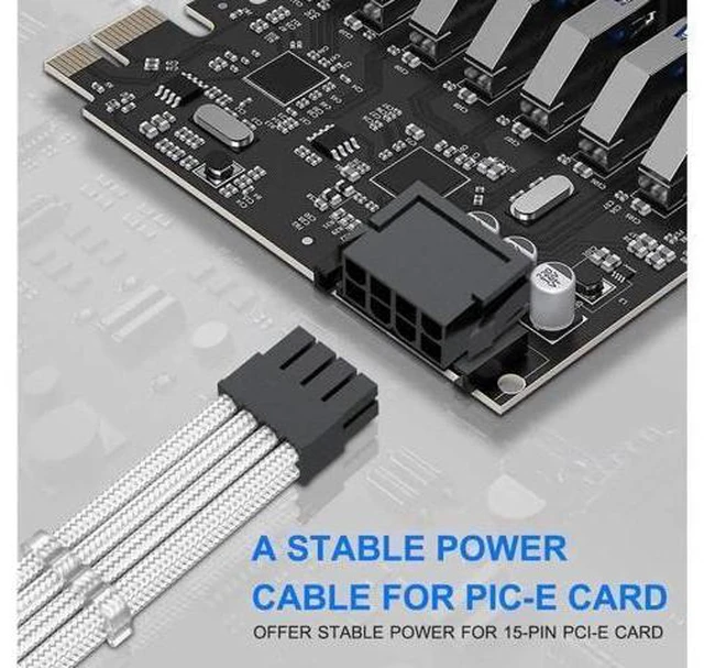 Alt view image 14 of 14 - Sleeved Cables, PSU Extension Cable Kit for Power Supply, Fiber Braided ATX EPS PCI-E Cable with Combs, 30CM (White)