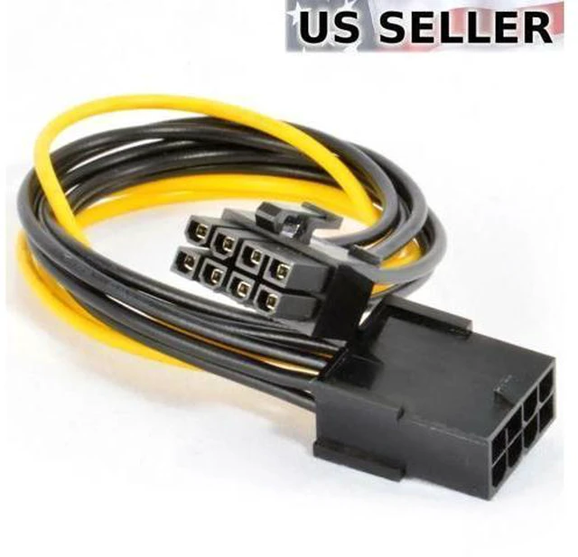 Alt view image 2 of 2 - Aomoproing 5-pack 8-Pin PCIE Power Extension Cable for Video Card PCI-Express PCI-E 5X