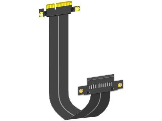 Alt view image 8 of 14 - Aomoproing 200mm PCIe 4.0 X4 Riser Cable for M.2, WiFi, Firewire, USB, Sound Cards, etc