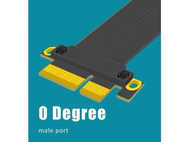 Alt view image 11 of 14 - Aomoproing 200mm PCIe 4.0 X4 Riser Cable for M.2, WiFi, Firewire, USB, Sound Cards, etc