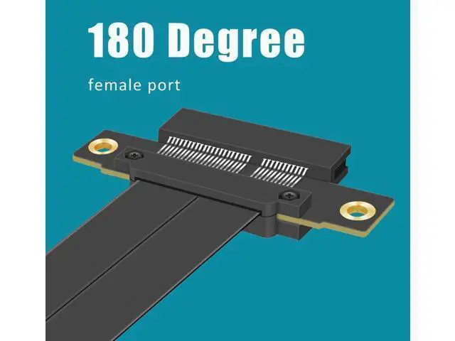 Alt view image 10 of 14 - Aomoproing 200mm PCIe 4.0 X4 Riser Cable for M.2, WiFi, Firewire, USB, Sound Cards, etc