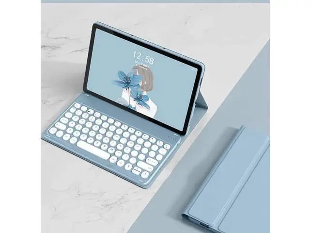 Alt view image 11 of 14 - Bluetooth Keyboard Case with Mouse for Lenovo Tab P12 12.7 inch 2024 2023 TB370FU TB371FC Protective Cover with Wireless Mouse / Keyboard Blue