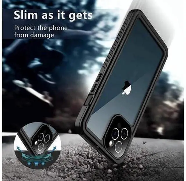 Alt view image 10 of 14 - iPhone 12 Pro Case 6.1 inch, Waterproof Dustproof Shockproof Case with Built-in Screen Protector, Full Body Underwater Protective Clear Back Cover