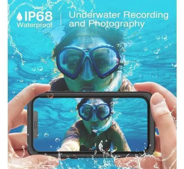 Alt view image 11 of 14 - iPhone 12 Pro Case 6.1 inch, Waterproof Dustproof Shockproof Case with Built-in Screen Protector, Full Body Underwater Protective Clear Back Cover