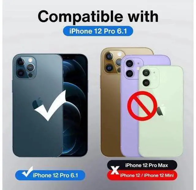 Alt view image 13 of 14 - iPhone 12 Pro Case 6.1 inch, Waterproof Dustproof Shockproof Case with Built-in Screen Protector, Full Body Underwater Protective Clear Back Cover