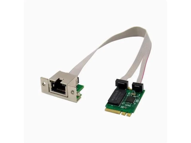 Alt view image 5 of 8 - M.2 B+M KEY to Gigabit single-port wired industrial computer NIC RTL8111F Ethernet FPC cable 225 RTL8111F A+E Straight needle Gigabit