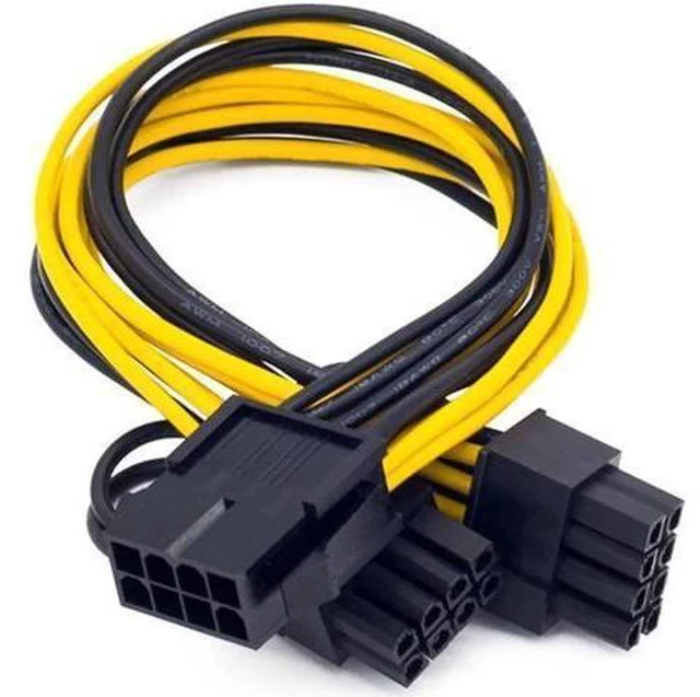 Alt view image 8 of 14 - Aomoproing 10pcs/lot EPS CPU 8 Pin to Dual 8 (6+2) Pin PCIE Adapter Power Supply Cable For Mining