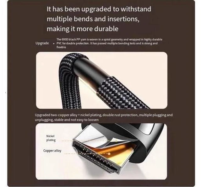 Alt view image 9 of 10 - 8k60HZ 4K240HZ high-definition cable hdmi 2.1 connects to a computer, TV and 4k240hz monitor screen cable