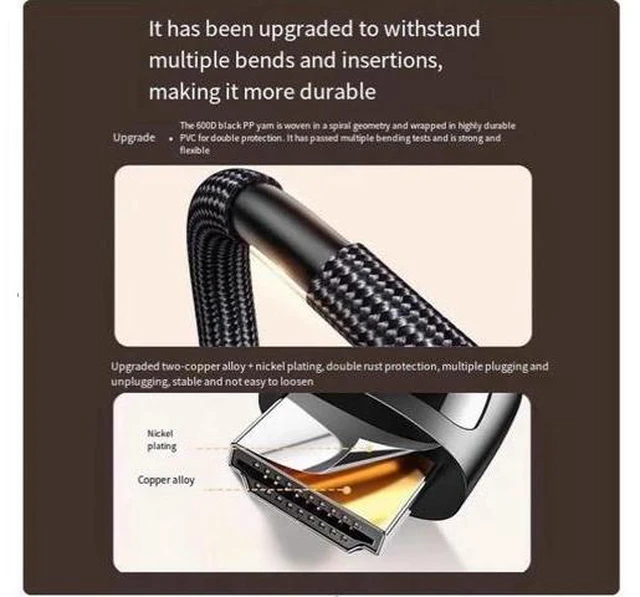 Alt view image 9 of 10 - 8k60HZ 4K240HZ high-definition cable hdmi 2.1 connects to a computer, TV and 4k240hz monitor screen cable